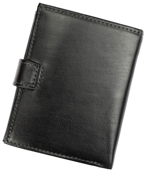 Portfel Męski Skórzany VALENTINI Skóra Licowa Duży Pionowy Z Zapięciem Dwa Skrzydełka 306-04 RFID 13 x 10 x 3 [cm]