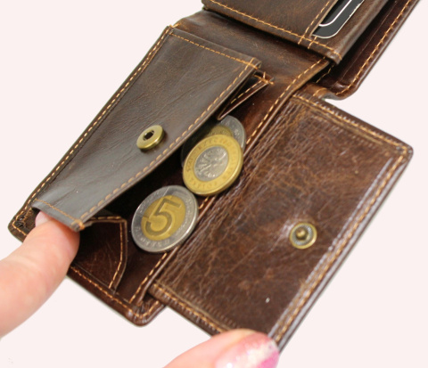 Portfel Skórzany Jennifer Jones Skóra Licowa Mały Poziomy Bez Zapięcia 5531 10 x 7 x 2 [cm]