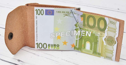 Banknotówka Duża Na Dwie strony ZANDE (PL) Skóra Naturalna B4 7 x 9 x 1.5 [cm]