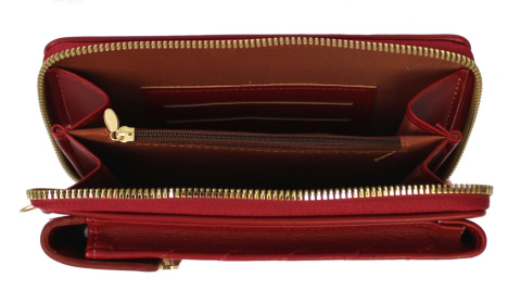 Pionowa Damska Torebka Marki Peterson Bordowa 20 x 10 x 5 [cm]