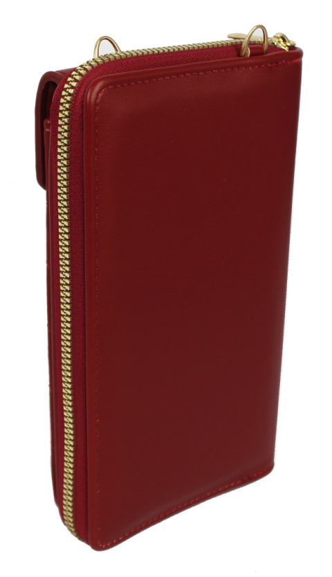 Pionowa Damska Torebka Marki Peterson Bordowa 20 x 10 x 5 [cm]