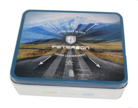 Portfel Męski Skórzany Peterson Skóra Naturalna Duży Poziomy Bez Zapięcia KOMIN Na Bilon Czarny N61-VT RFID 12,5 x 9,5 x 2 [cm]