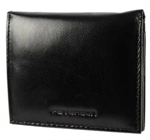 Praktyczny Portfel Uniwersalny Peterson Skóra Licowa KOMIN Czarny RD-AN01-GCL/4611 RFID 9 x 10 x 2 [cm]
