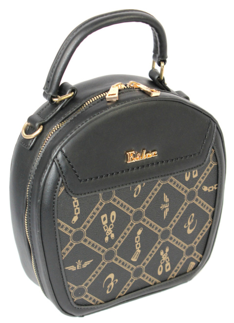 Torebka Damska ESLEE Okrągła Kuferek 8903 CZARNA