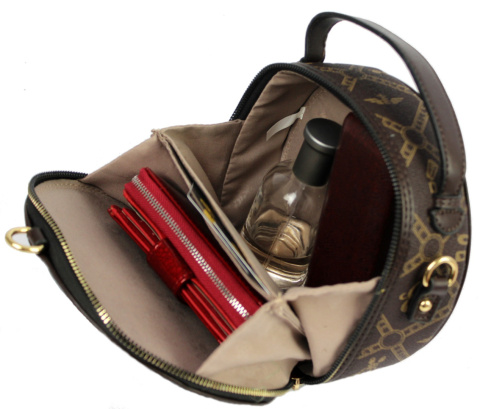 Torebka Damska ESLEE Okrągła Kuferek 8927 COFFE