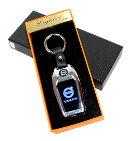 Elektryczna Zapalniczka Plazmowa USB Elegancka Z Kablem Mikro USB Latarka BRELOK Do Kluczyków Samochodowych VOLVO SREBRNA