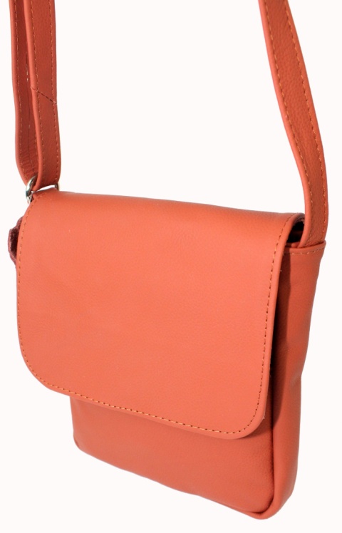 Torebka Skórzana MAGRE (PL) MELANIA Mała Listonoszka CEGLASTA