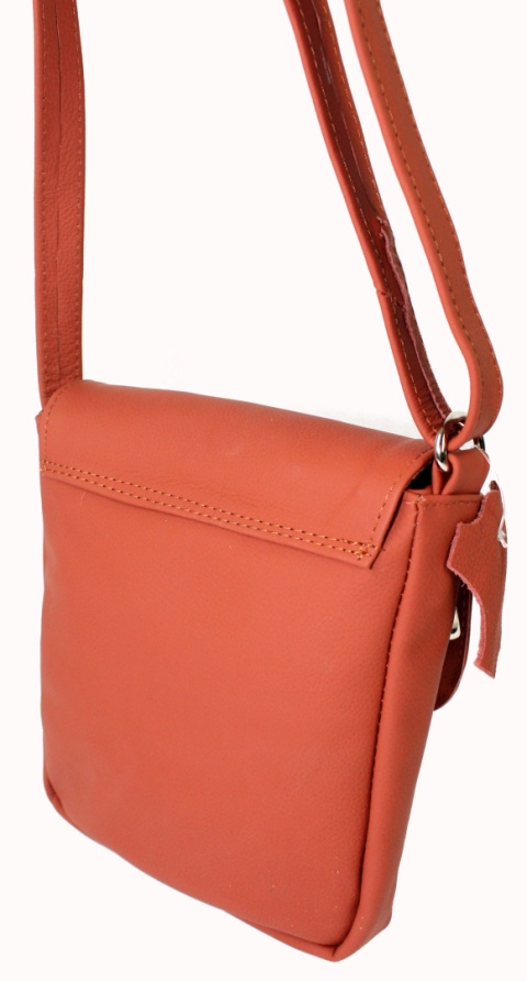 Torebka Skórzana MAGRE (PL) MELANIA Mała Listonoszka CEGLASTA