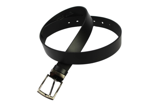 Pasek Męski Skórzany Arucce (PL) Skóra Naturalna DW EXTRA Klamra Nowoczesna 35 mm CZARNY