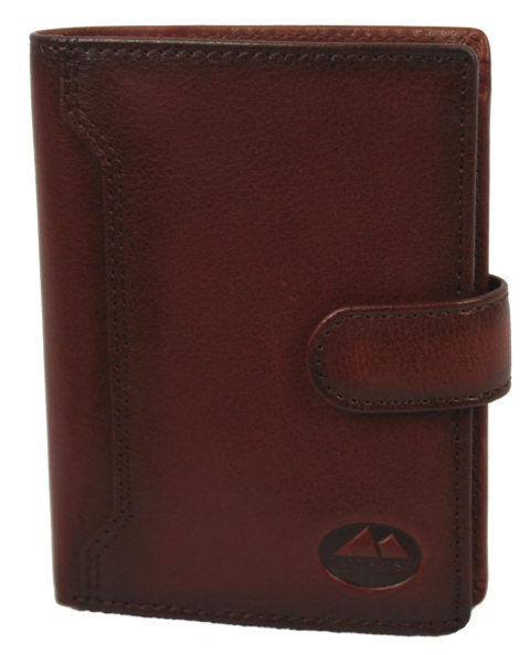 Portfel Męski Skórzany EL FORREST Skóra Duży Pionowy Bez Zapięcia Jedno Skrzydełko 1403 29 RFID BRĄZOWY 13 x 10 x 2.5 [cm]