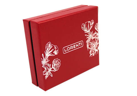 Portfel Damski Skórzany LOREN 12 cm Klamra Suwak I Klapka Skóra Naturalna Lakierowana 43972 RFID CZERWONY 12 x 10 x 3.5 [cm]