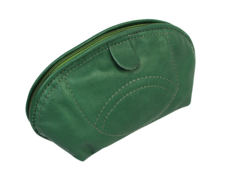 Skórzana Kosmetyczka Półokrągła ELKOR (PL) Mała KM52 17 x 10 x 5 [cm]