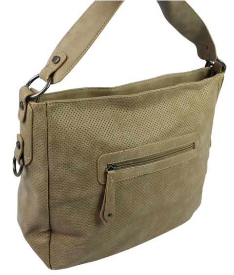 Torebka Skórzana Jennifer Jones Shopper Bag Skóra Włoska JJ3455 KAWA Z MLEKIEM