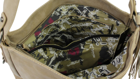 Torebka Skórzana Jennifer Jones Shopper Bag Skóra Włoska JJ3455 KAWA Z MLEKIEM