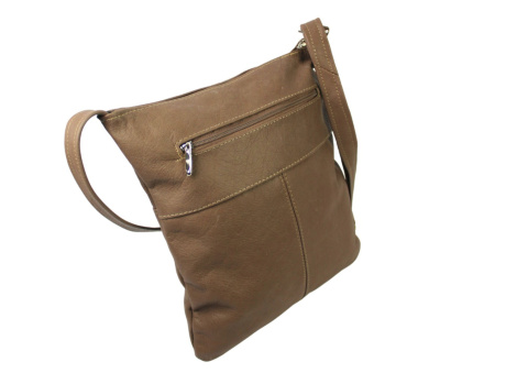 Torebka Skórzana MAGRE (PL) KAROLINA Listonoszka Skóra Naturalna MLECZNA CZEKOLADA