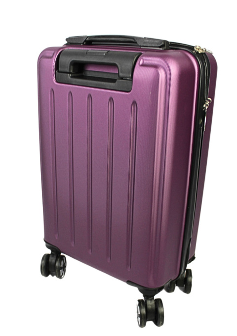 Mała Ekskluzywna Walizka Turystyczna GREGORIO W3015 FIOLETOWA 45x33x19 28 litrów