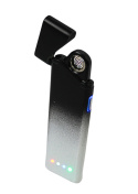 Praktyczna Elektryczna Zapalniczka USB Elegancka Z Kablem Mikro USB CZARNO BIAŁA