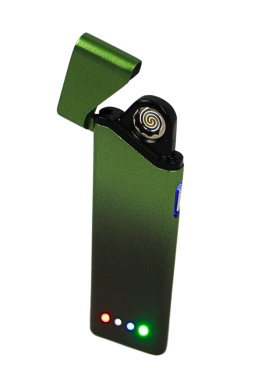Praktyczna Elektryczna Zapalniczka USB Elegancka Z Kablem Mikro USB SZARO ZIELONA