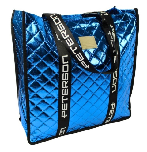 Torebka Damska Materiałowa Peterson PTN RSPV 003 NIEBIESKA Na Suwak 40 x 41 x 15 [cm]