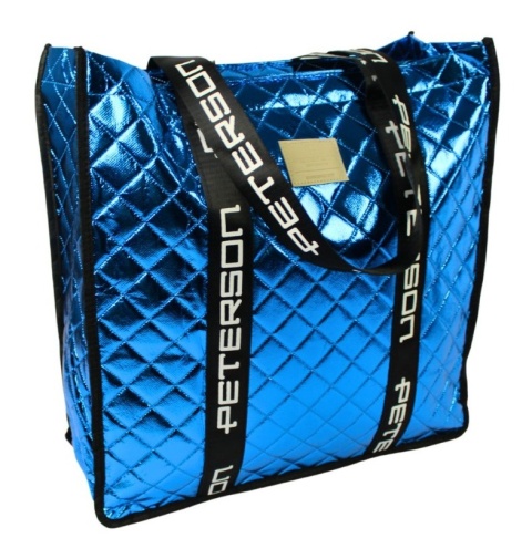 Torebka Damska Materiałowa Peterson PTN RSPV 003 NIEBIESKA Na Suwak 40 x 41 x 15 [cm]