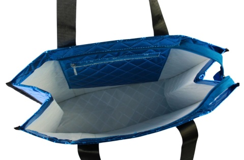 Torebka Damska Materiałowa Peterson PTN RSPV 003 NIEBIESKA Na Suwak 40 x 41 x 15 [cm]