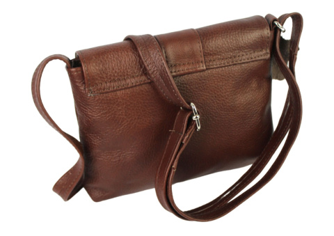 Torebka Skórzana MAGRE (PL) EWA Mała Listonoszka Skóra Naturalna BRĄZOWY