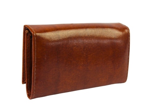 Klasyczny Portfel Damski KONIAKOWY HARO (PL) Poziomy Mały Skóra Włoska 14 x 9 [cm]