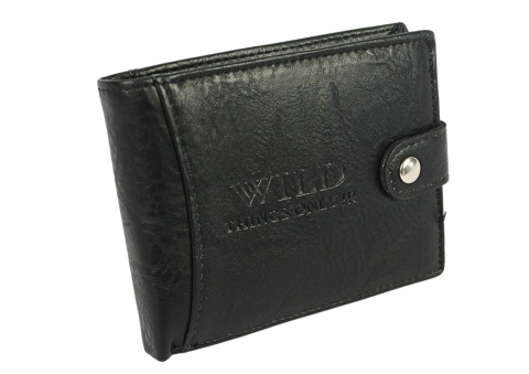 Portfel Męski WILD e-skóra Duży Poziomy Z Zapięciem WI1142-1 12,5 x 9,5 x 2 [cm]
