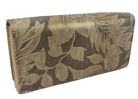 Portfel Damski GREGORIO HL-106 Długi Max Suwak RIFD Skóra Naturalna BEŻOWY 19,5 x 10 x 4 [cm]