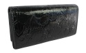 Portfel Damski GREGORIO HL-106 Długi Max Suwak RIFD Skóra Naturalna CZARNY 19,5 x 10 x 4 [cm]