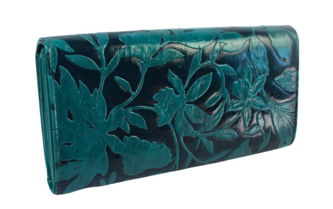 Portfel Damski GREGORIO HL-106 Długi Max Suwak RIFD Skóra Naturalna MORSKI 19,5 x 10 x 4 [cm]