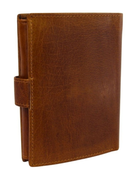 Portfel Męski Skórzany PIERRE CARDIN Skóra Licowa Duży Pionowy Z Zapięciem MATOWY 326A RFID KONIAKOWY 13 x 10 x 3 [cm]