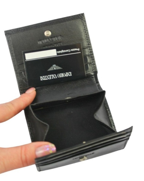 Portfel Uniwersalny KOMIN EMPORIO VALENTINI Skóra Licowa CZARNY 39 146 10 x 8,5 x 2,5 [cm]