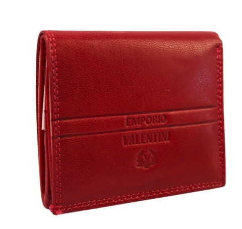 Portfel Uniwersalny KOMIN EMPORIO VALENTINI Skóra Licowa CZERWONY 39 146 10 x 8,5 x 2,5 [cm]
