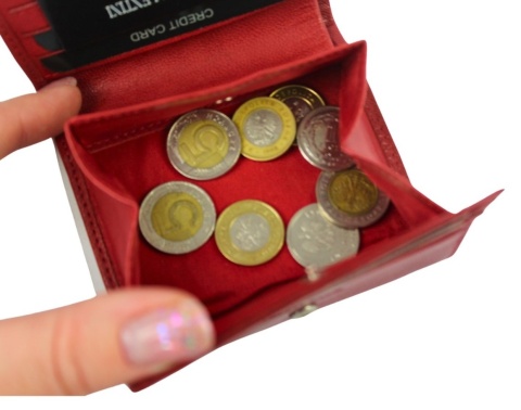 Portfel Uniwersalny KOMIN EMPORIO VALENTINI Skóra Licowa CZERWONY 39 146 10 x 8,5 x 2,5 [cm]