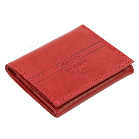 Portfel Uniwersalny KOMIN EMPORIO VALENTINI Skóra Licowa CZERWONY 39 146 10 x 8,5 x 2,5 [cm]