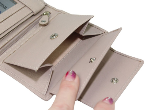 Portfel Damski Skórzany PolskaGalanteria.pl Skóra Licowa SL-1572 14 x 11 x 4 [cm]