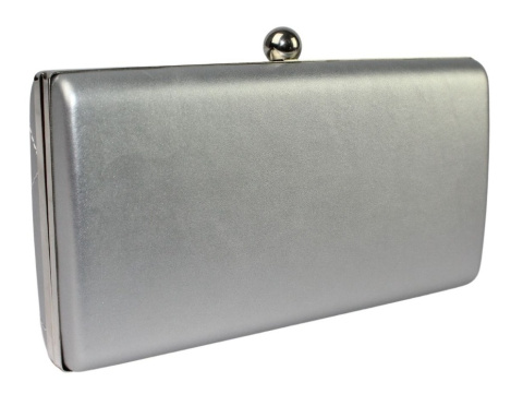 Elegancka Kopertówka JESSICA Z Ozdobnym Paskiem DX-1174 SREBRNA