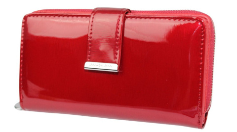 Portfel Damski Skóra Naturalna JENNIFER JONES Duży Z Suwakiem Piórnik Lakierowany JJ5280-2 16,5 x 9 x 3 [cm]