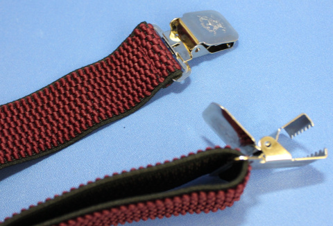 Szelki Do Spodni Polska Galanteria (PL) Z Materiału Regulowane Podwójne Typ X BORDOWE