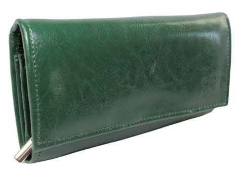 Portfel Damski Skórzany CRIS-POL (PL) Skóra Licowa Suwak Wewnątrz P19 17 x 9 x 3,5 [cm]