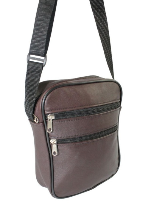 Skórzana Torba Męska JAKUB Skóra Naturalna Antoszczyk (PL) CZEKOLADOWY 21 x 17 x 5 [cm]