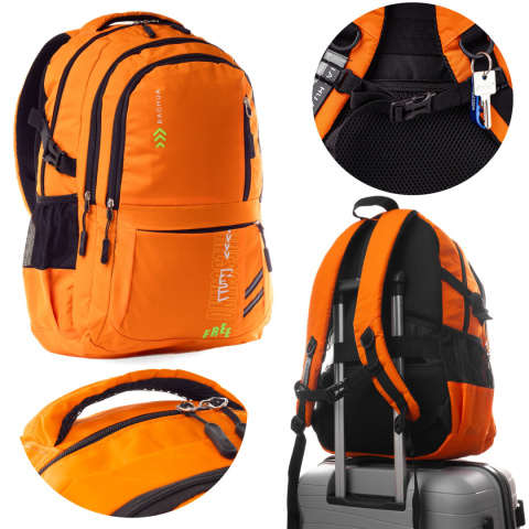 Wytrzymały Plecak Podróżny RGL PL06 CZARNY 50 x 30 x 15 [cm]