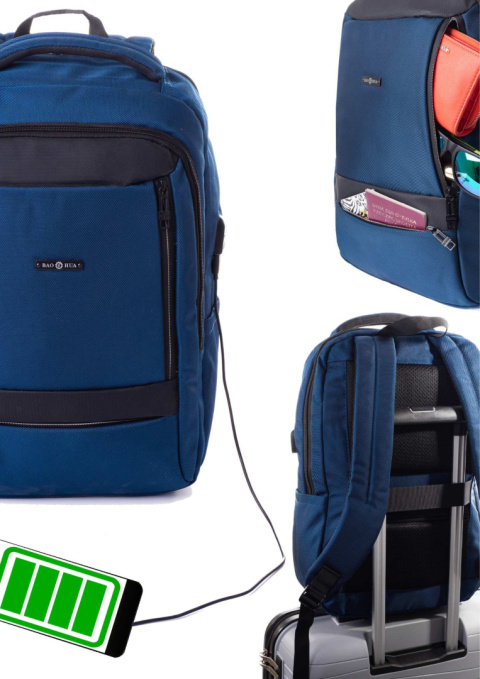 Wytrzymały Plecak Podróżny RGL PL14 CZARNY 43 x 29 x 12 [cm]