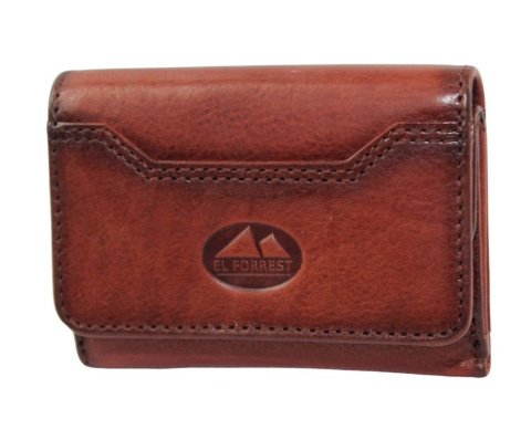 Portfelik Uniwersalny Mała Sakieweczka Skórzana El Forrest (PL) MARS II Skóra Naturalna BRĄZOWY 855 29 9,5 x 8 x 2 [cm]