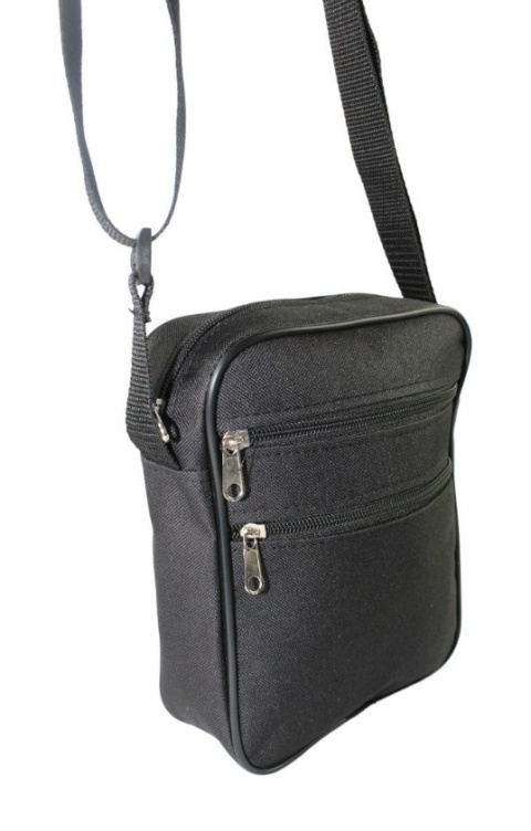 Torba Męska Średnia Pionowa Materiał Czarna Antoszczyk (PL) 21 x 17 x 5 [cm]