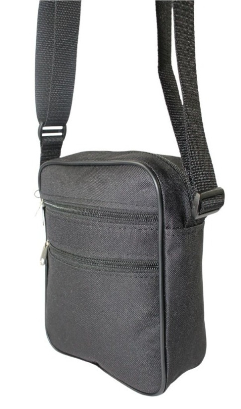 Torba Męska Średnia Pionowa Materiał Czarna Antoszczyk (PL) 21 x 17 x 5 [cm]