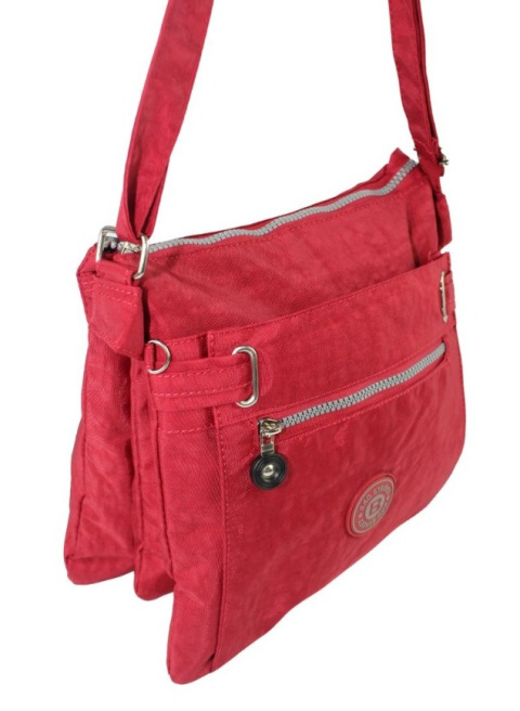 Stylowa Lekka Torba Średnia Wodoodporny Lekki Materiał Kresz Na Ramię Bag Street NR 2226 BORDOWY