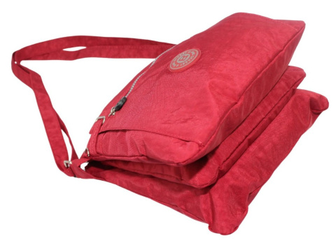 Stylowa Lekka Torba Średnia Wodoodporny Lekki Materiał Kresz Na Ramię Bag Street NR 2226 BORDOWY