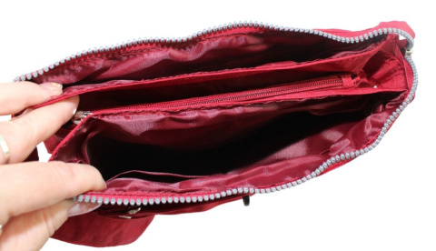 Stylowa Lekka Torba Średnia Wodoodporny Lekki Materiał Kresz Na Ramię Bag Street NR 2226 BORDOWY